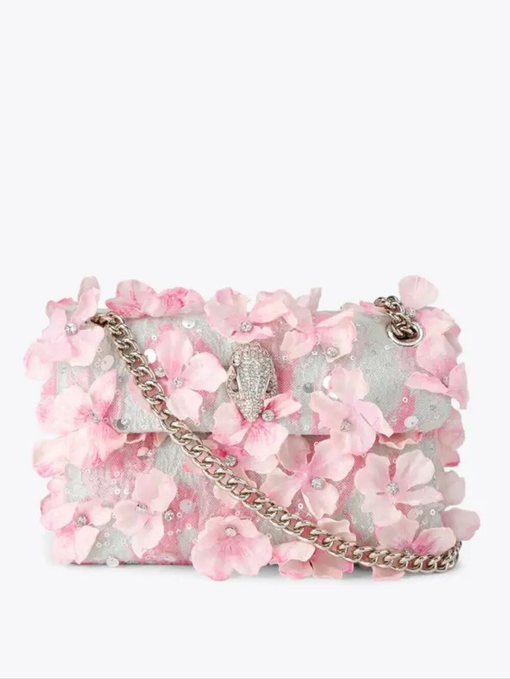 Kurt Geiger London Pale Green Mini Kensington Flower Bag